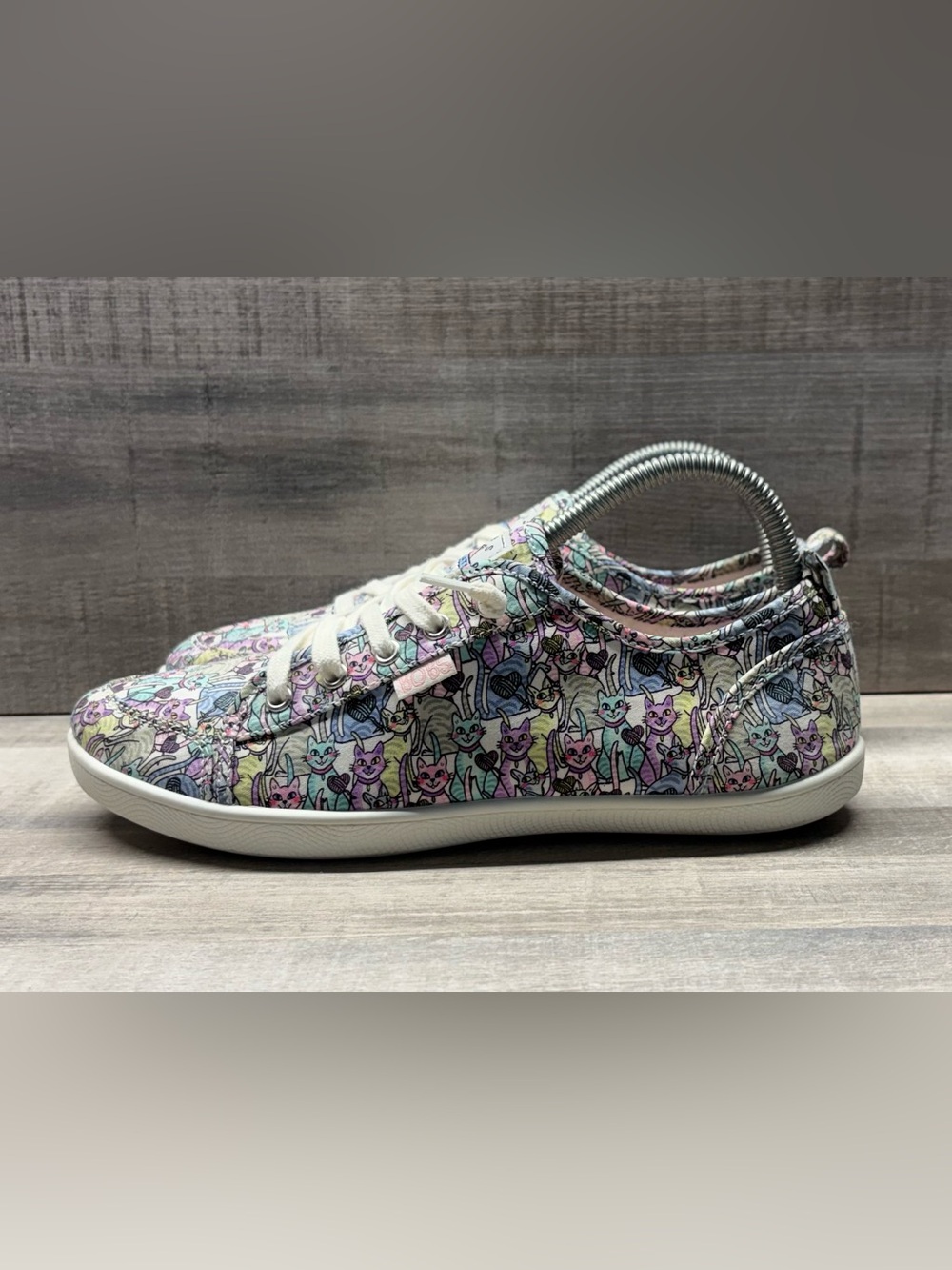 Skechers BOBS B Cute Knitting Hearts Cat Shoes Women’s 8 Memory Foam 114094 - Picture 2 of 8